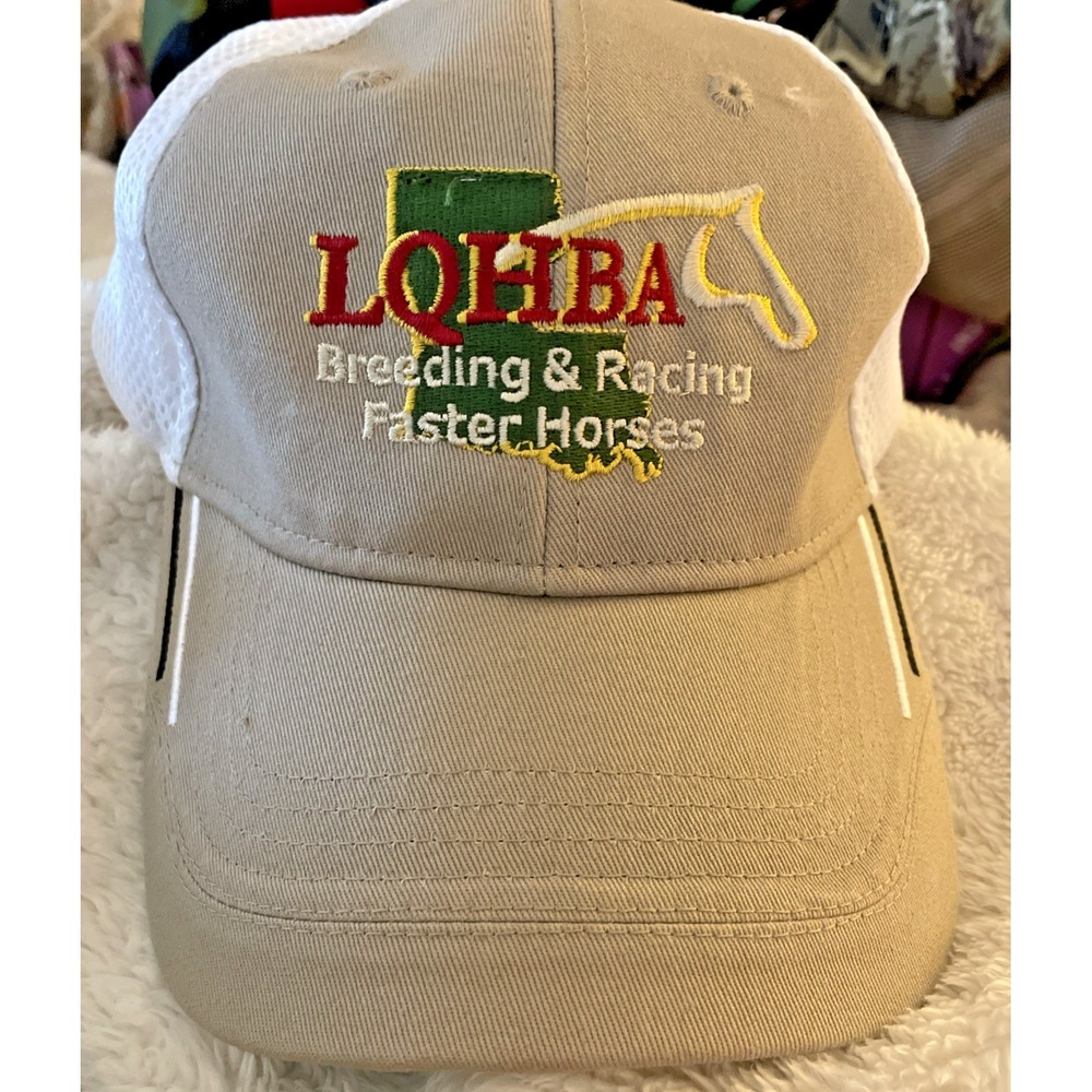 LQHBA Louisiana Breeding & Racing Faster Horses Hat Equine Quarter Horse Adjust